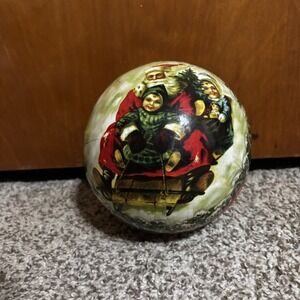 Vtg Paper Mache Christmas Candy Container Santa Western Germany
